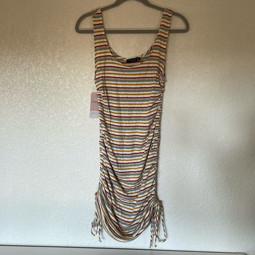 Final Touch striped bodycon dress